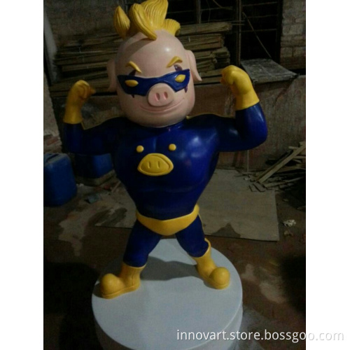 custom cartoon sculpture in fiberglass